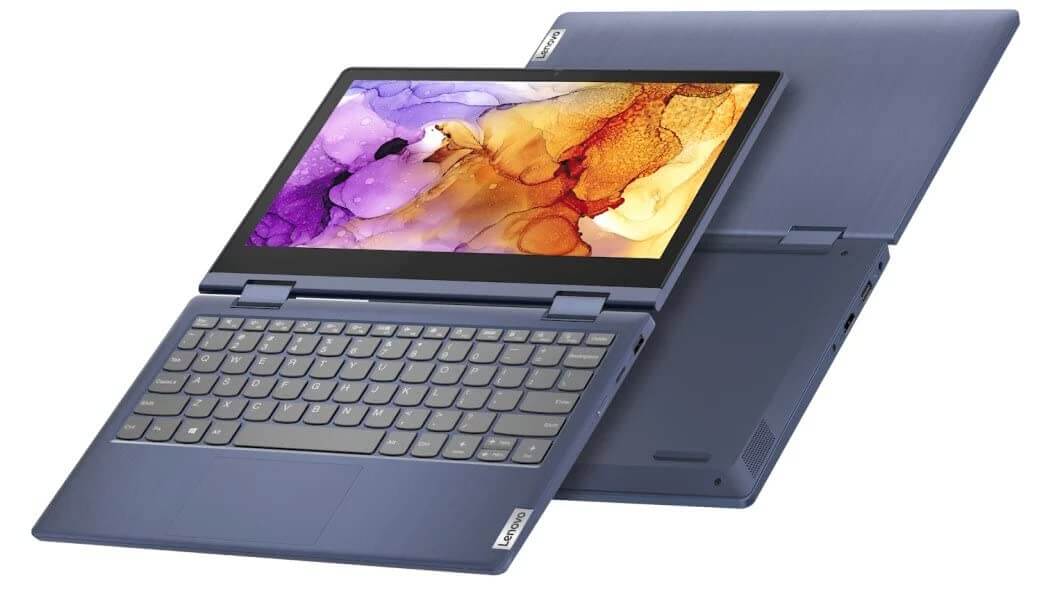 Lenovo 2-in-1 Convertible Laptop Chromebook in Blue Intel Processor 64GB eMMC 4GB 11.6in IPS Touch Screen BT Webcam