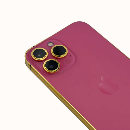 24K Gold Plated Frame Apple iPhone 13 Pro Max Pink- 128 GB | At