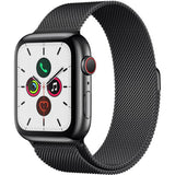 Apple Watch Series 5 GPS + Cellular 44mm Space Balck Stainless Steel Case with Black Milanese Loop