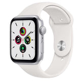 Apple Watch SE (GPS, 44 mm) - Silver Aluminium Case with White Sport Band