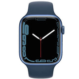 Apple Watch Series 7 (GPS + Cellular, 45mm) Smart watch - Blue Aluminium Case with Abyss Blue Sport Band - Regular. Fitness Tracker, Blood Oxygen & ECG Apps, Always-On Retina Display, Water Resistant