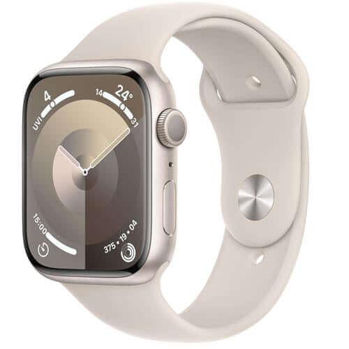 Apple Watch Series 9 [GPS + Cellular 41mm] Smartwatch with Starlight Aluminum Case with Starlight Sport Band S/M. Fitness Tracker, Blood Oxygen & ECG Apps, Always-On Retina Display, Water Resistant
