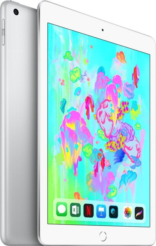 Apple iPad 9.7" (2018 - 6th Gen), Wi-Fi + Cellular, 128GB, Silver [Without Facetime]
